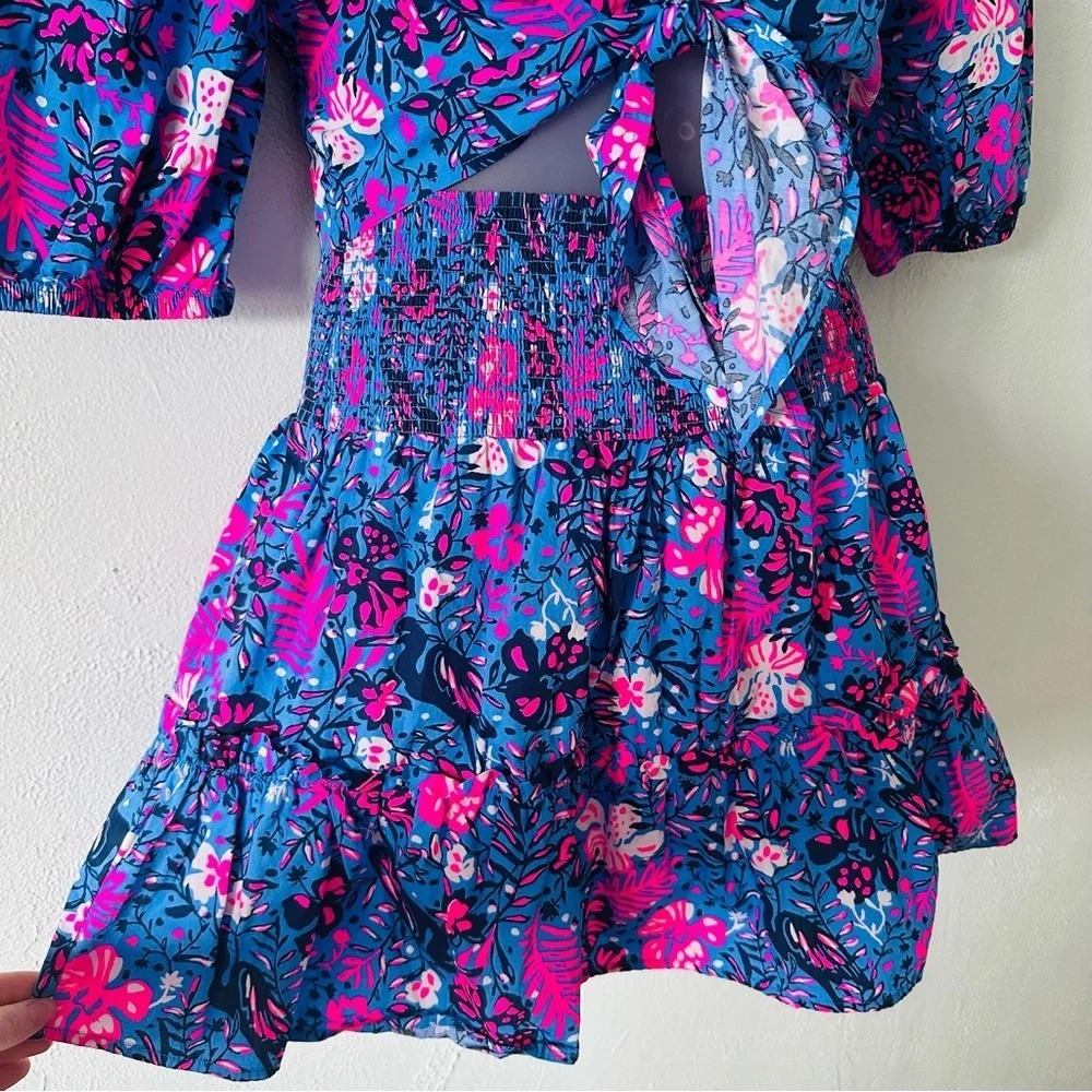 Lilly Pulitzer Livvie Smocked top & skirt Set sz medium - Picture 4 of 6
